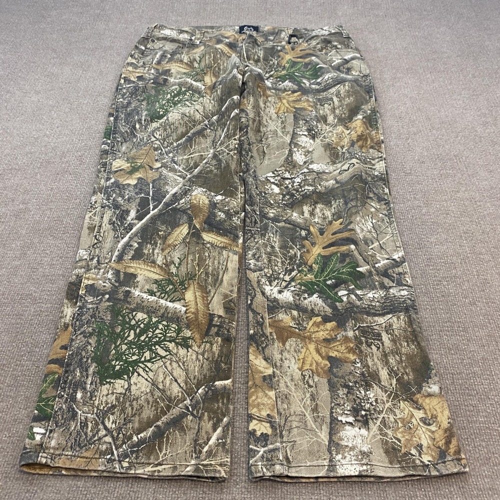 Realtree Jeans Mens 38x32 Multicolor Camo Regular Straight Stretch Denim Pants